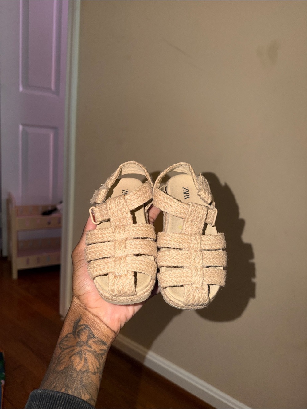 Zara Kids Tan Braided Fisherman Sandals